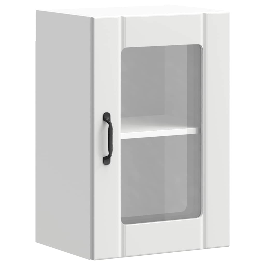 vidaXL Kitchen Wall Cabinet with Glass Door Lucca White