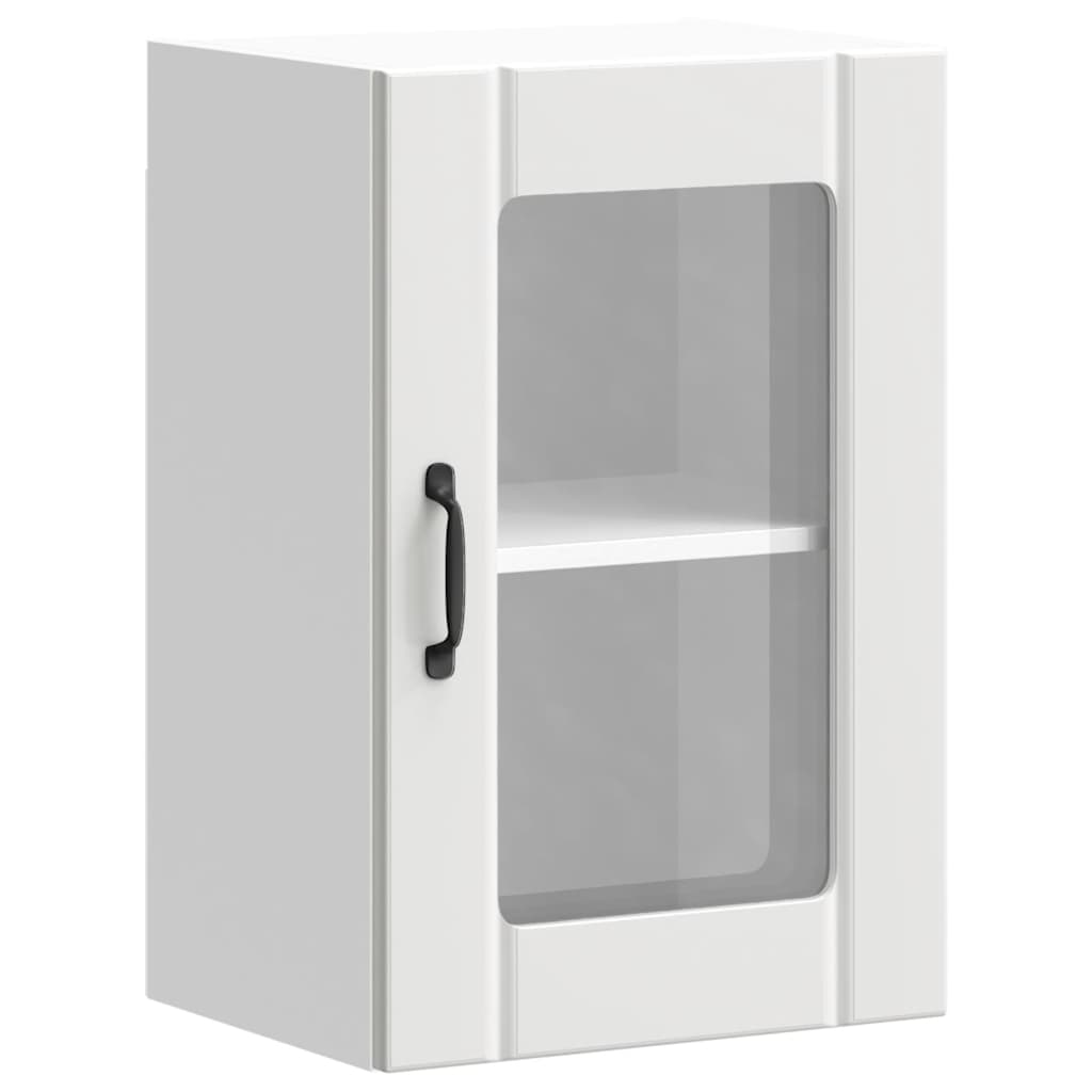 Kitchen Wall Cabinet with Glass Door "Lucca" White