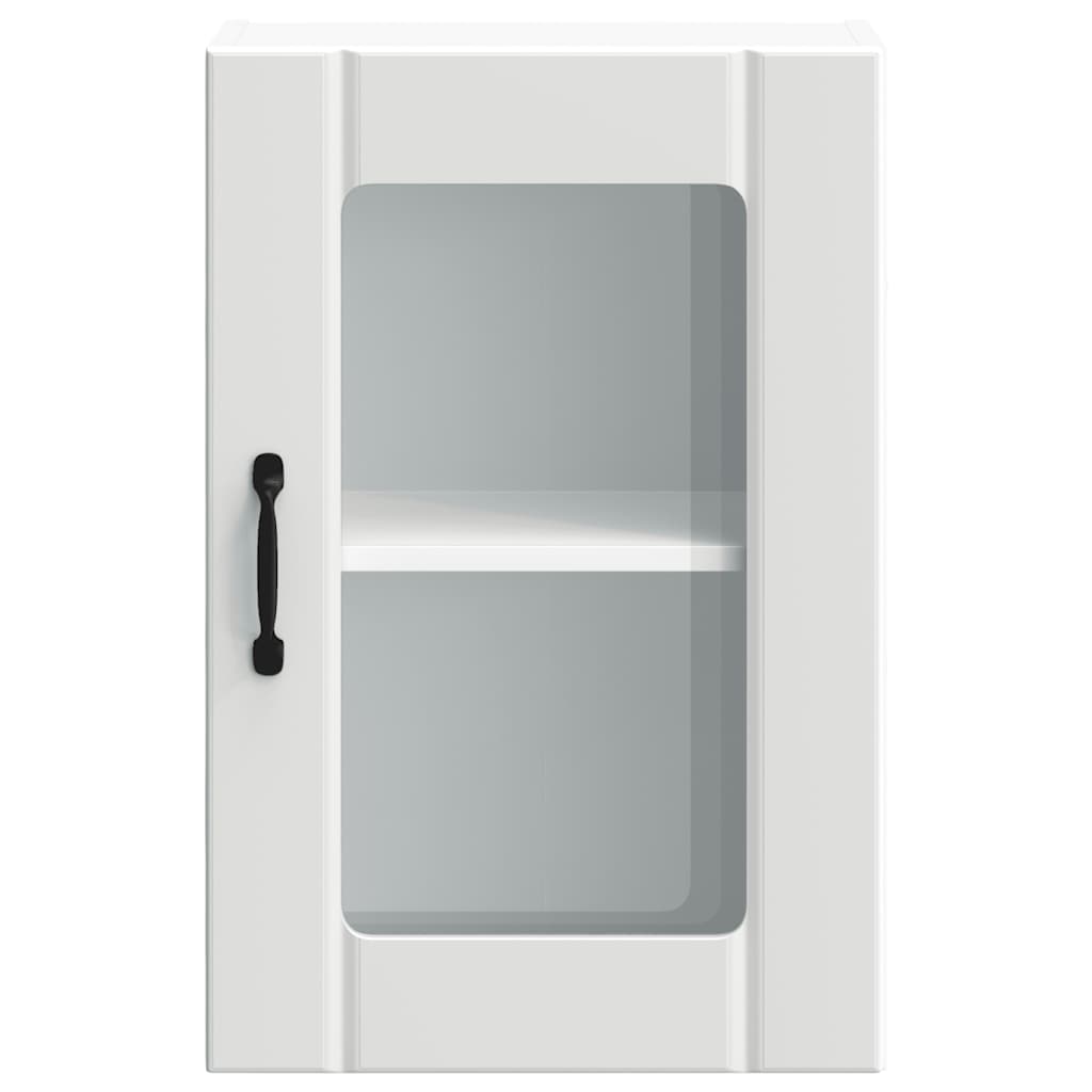 Kitchen Wall Cabinet with Glass Door "Lucca" White