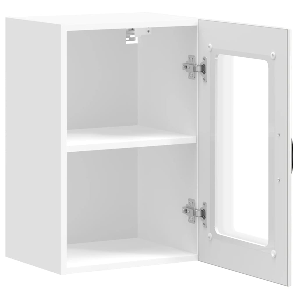 Kitchen Wall Cabinet with Glass Door "Lucca" High Gloss White