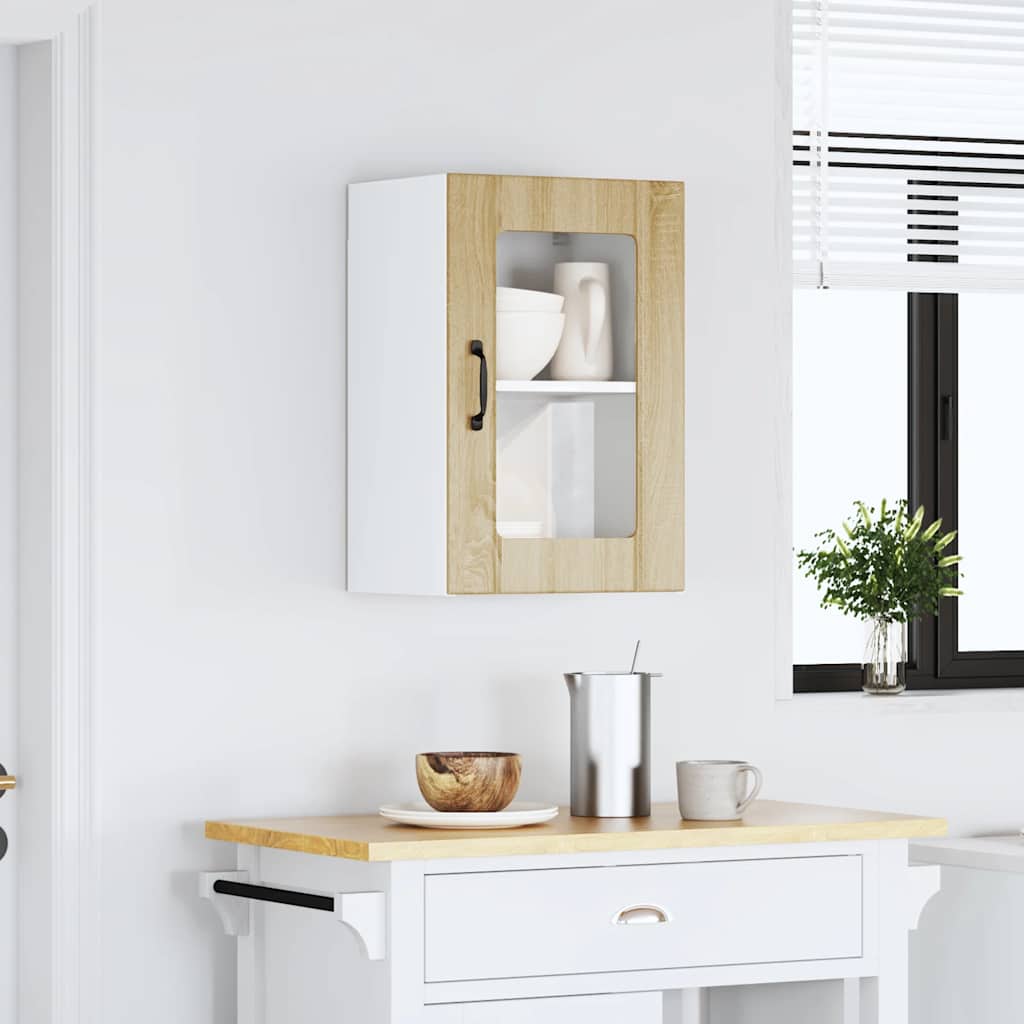 Kitchen Wall Cabinet with Glass Door "Lucca" Sonoma Oak