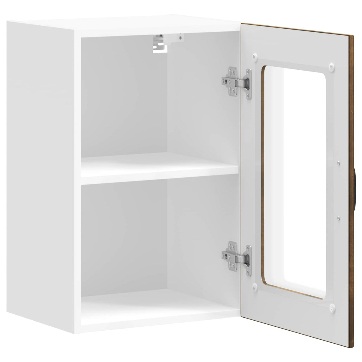 Kitchen Wall Cabinet with Glass Door "Lucca" Smoked Oak