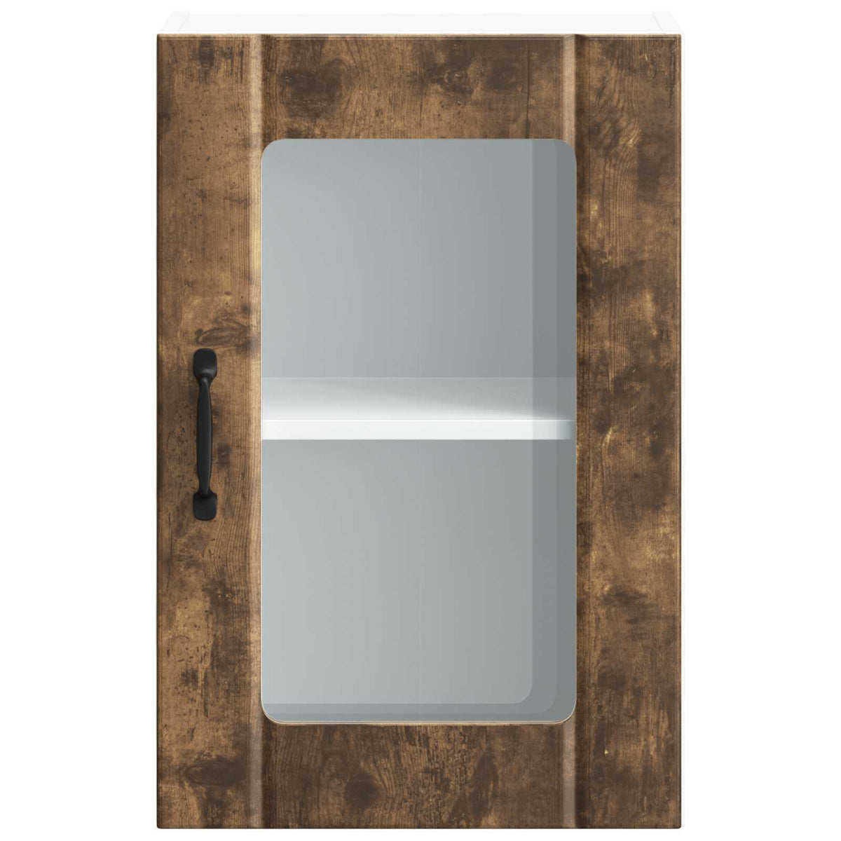 Kitchen Wall Cabinet with Glass Door "Lucca" Smoked Oak