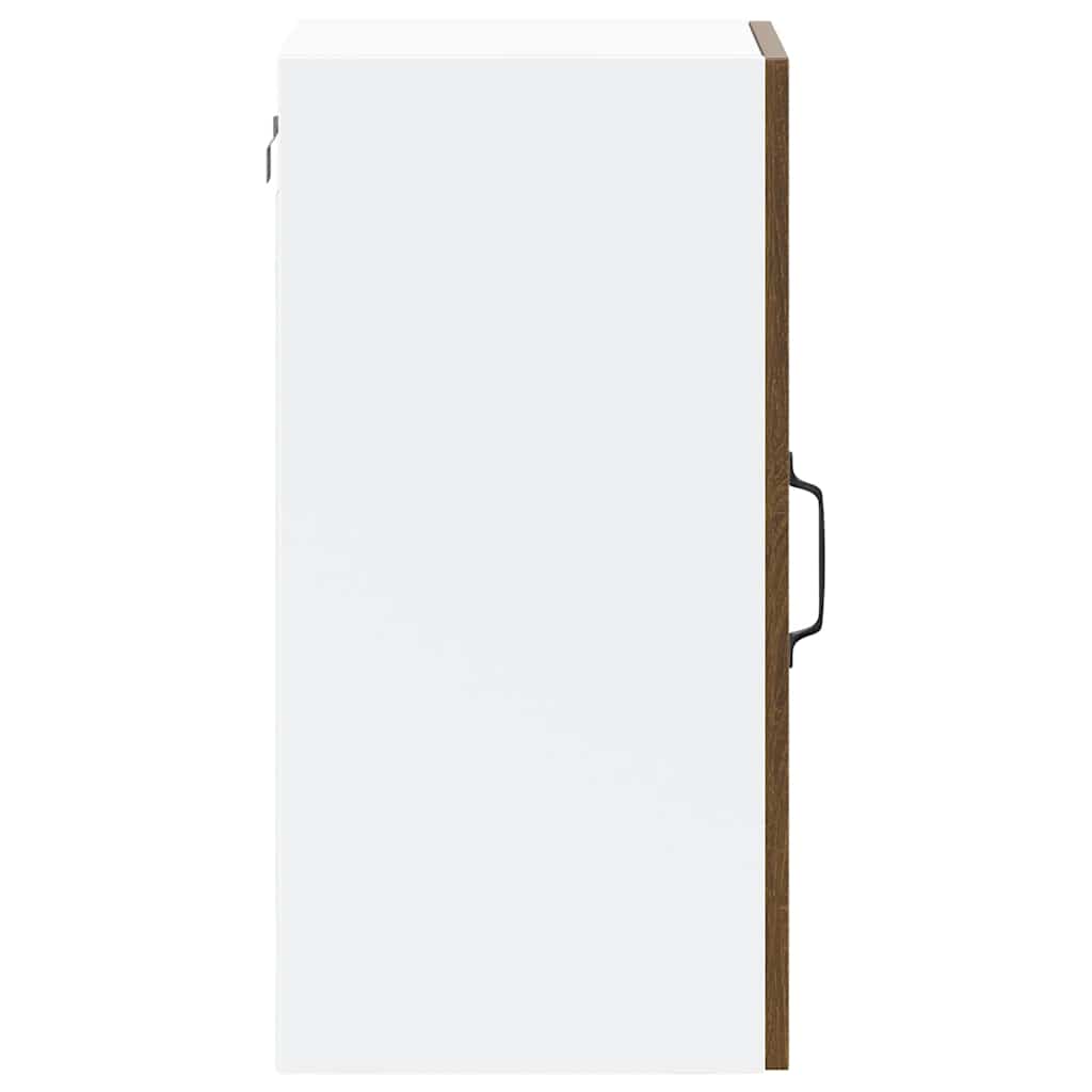 Kitchen Wall Cabinet with Glass Door "Lucca" Brown Oak
