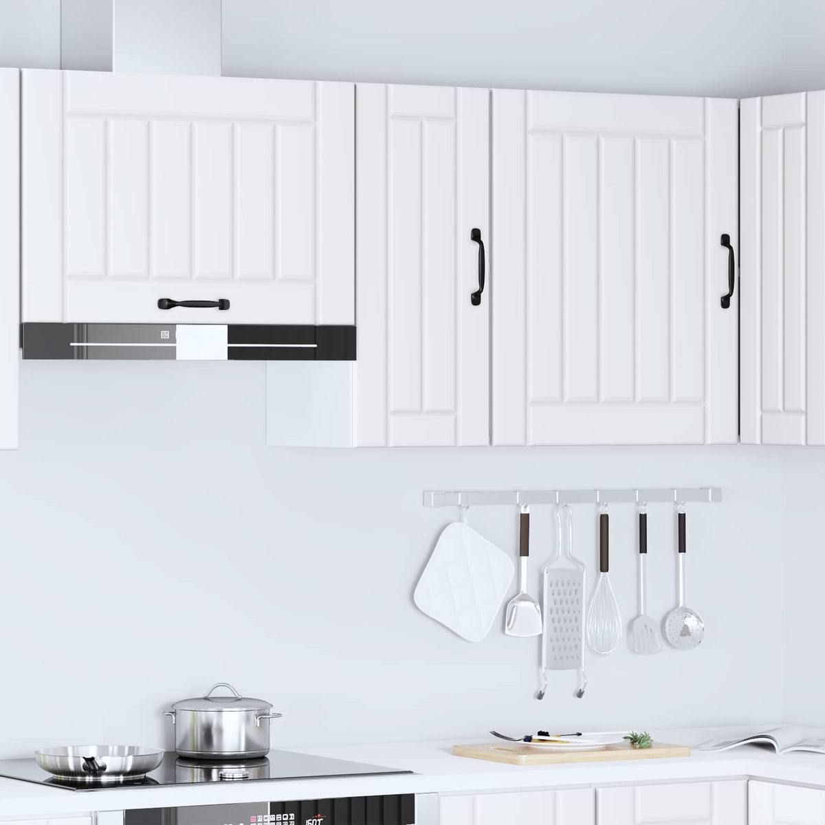 Kitchen Wall Cabinet "Lucca" White Engineered Wood