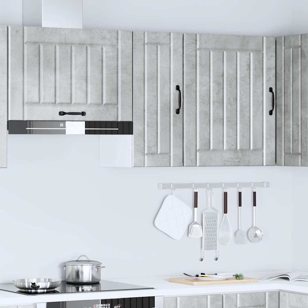 Kitchen Wall Cabinet Lucca Concrete Grey Engineered Wood