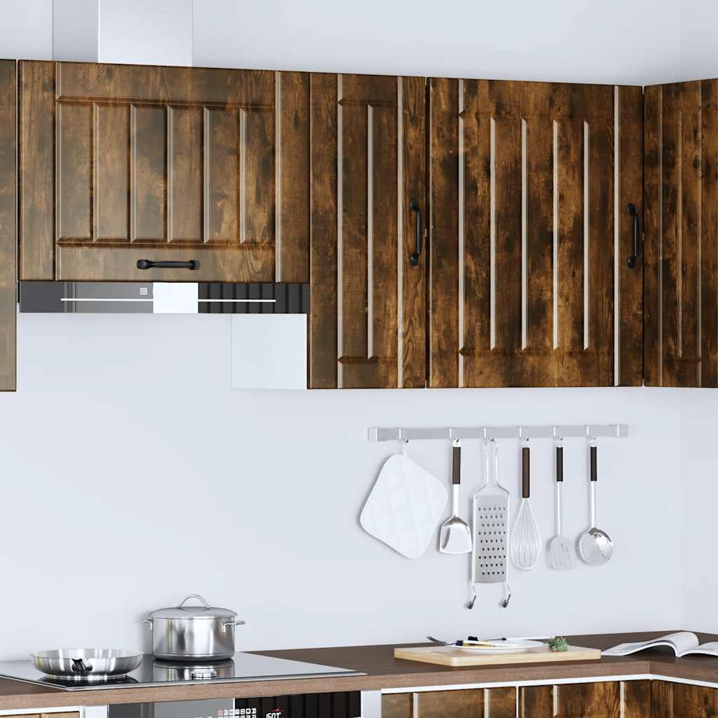 Kitchen Wall Cabinet "Lucca" Smoked Oak Engineered Wood