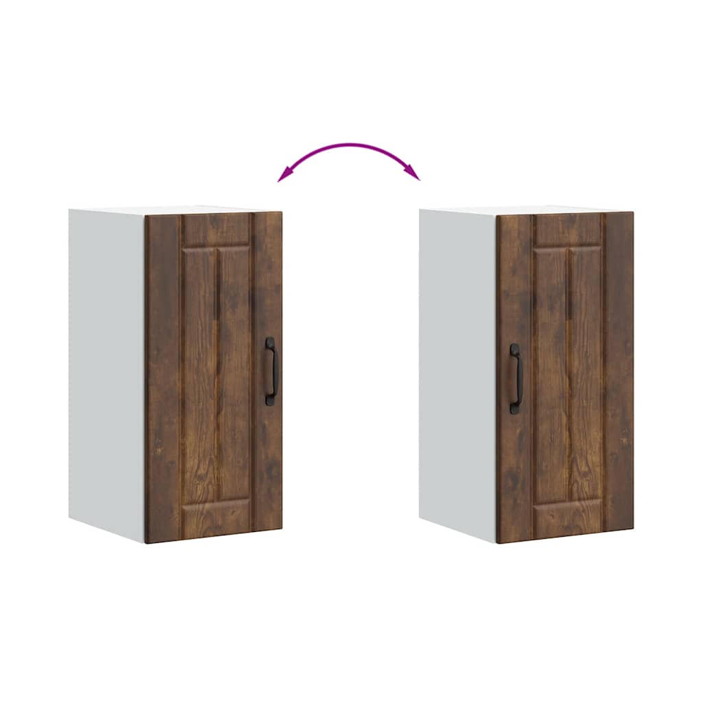 Kitchen Wall Cabinet "Lucca" Smoked Oak Engineered Wood