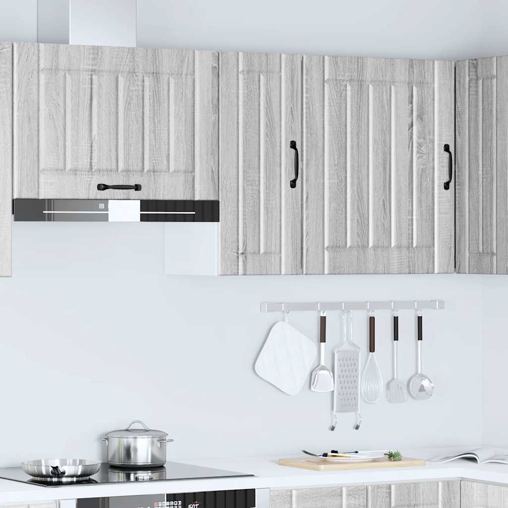 Kitchen Wall Cabinet Lucca Grey Sonoma Engineered Wood