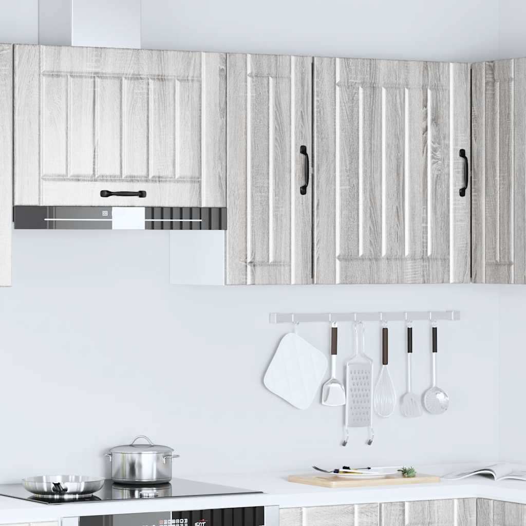 vidaXL Kitchen Wall Cabinet Lucca Grey Sonoma Engineered Wood