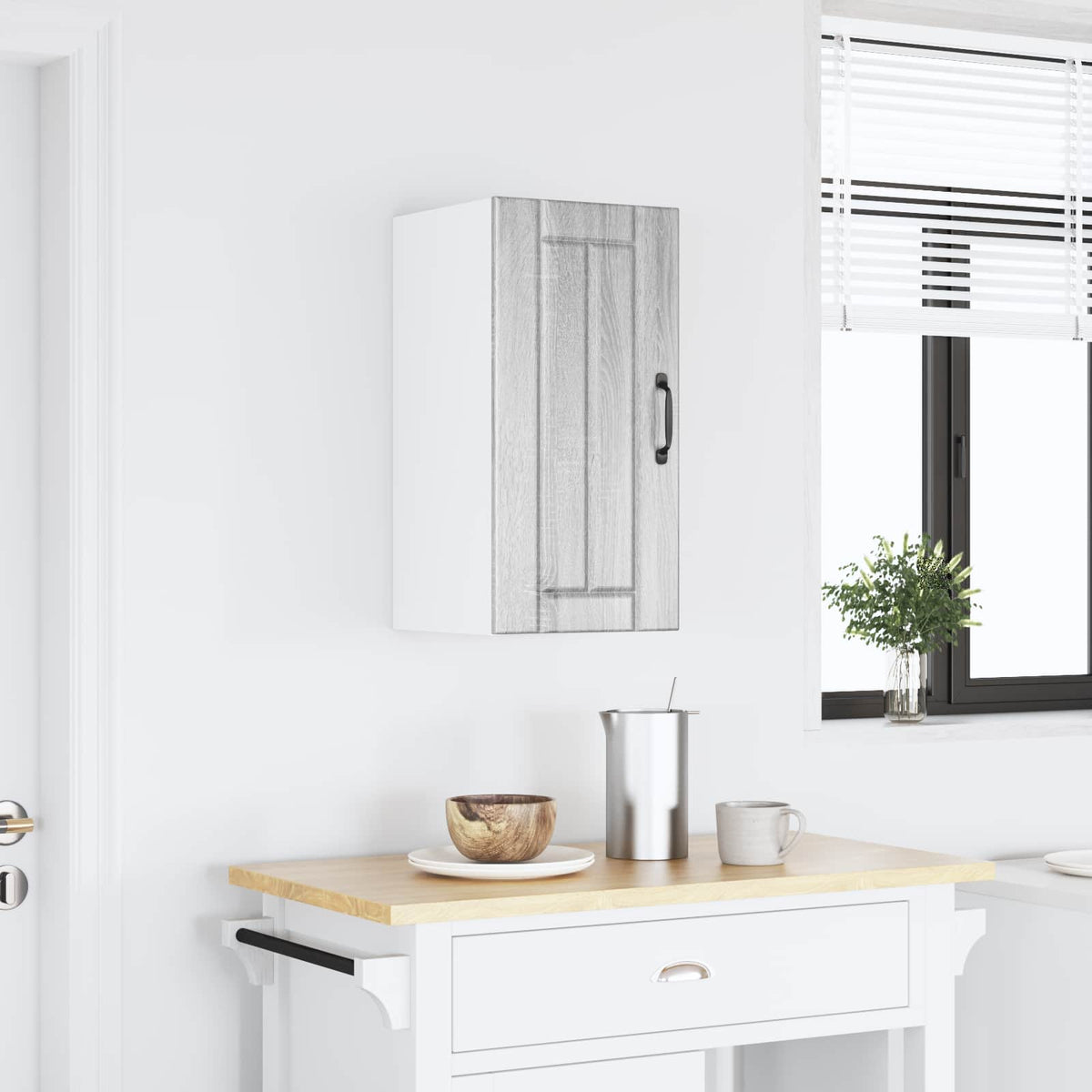 Kitchen Wall Cabinet "Lucca" Grey Sonoma Engineered Wood