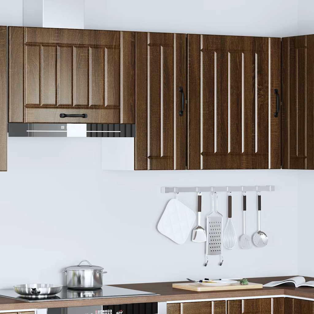 Kitchen Wall Cabinet "Lucca" Brown Oak Engineered Wood