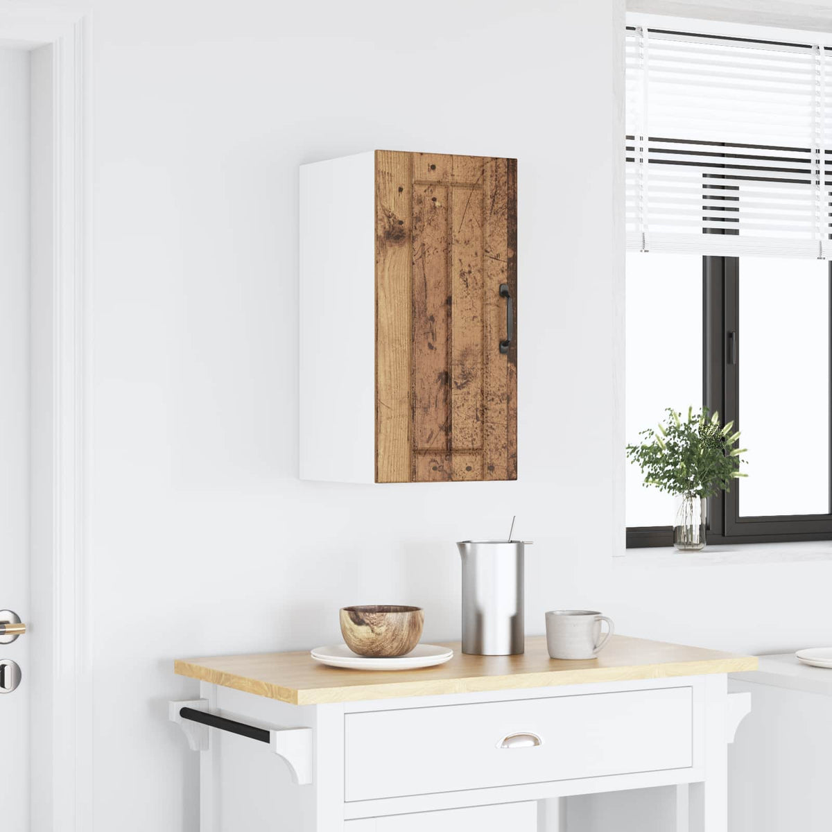 Kitchen Wall Cabinet "Lucca" Old Wood Engineered Wood