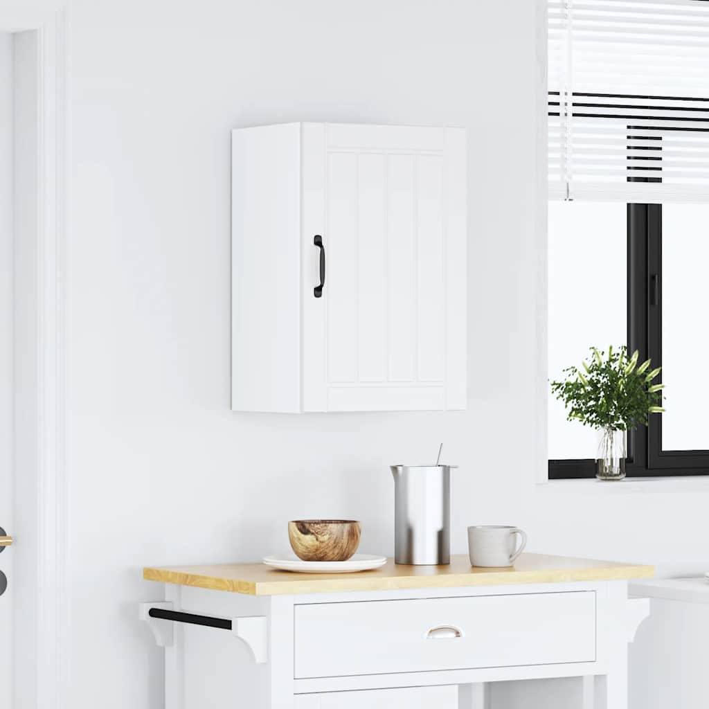 vidaXL Kitchen Wall Cabinet Lucca White Engineered Wood