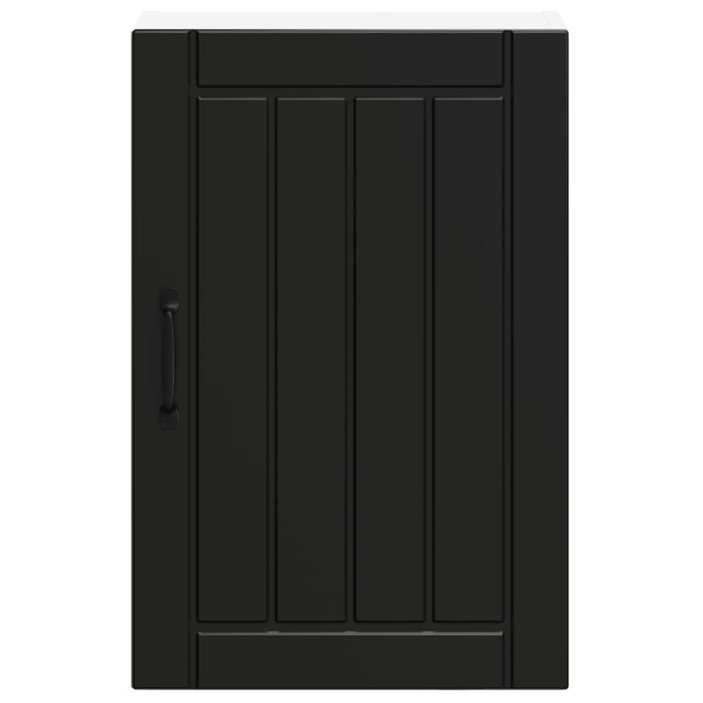 vidaXL Kitchen Wall Cabinet Lucca Black Engineered Wood