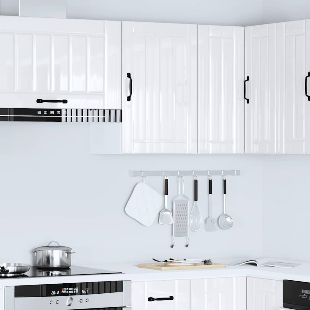 vidaXL Kitchen Wall Cabinet Lucca High Gloss White Engineered Wood