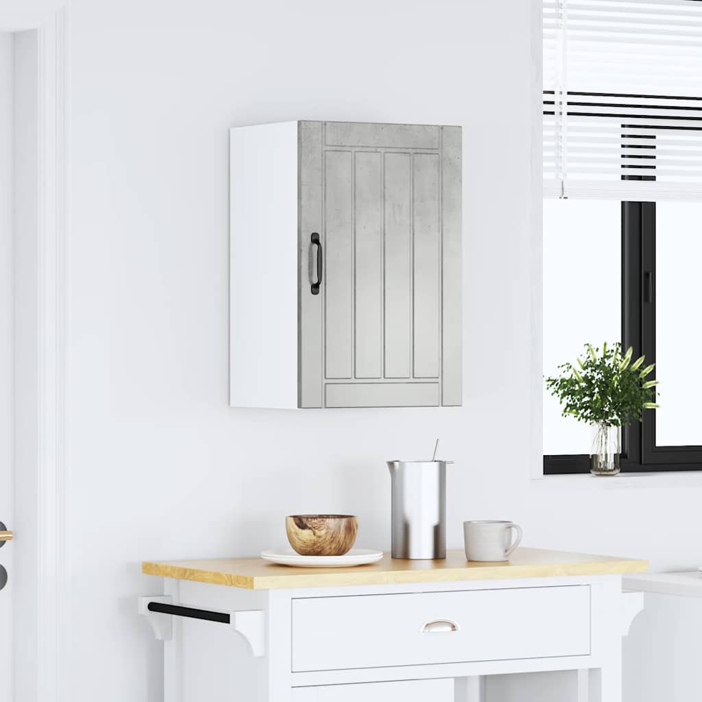 Kitchen Wall Cabinet "Lucca" Concrete Grey Engineered Wood