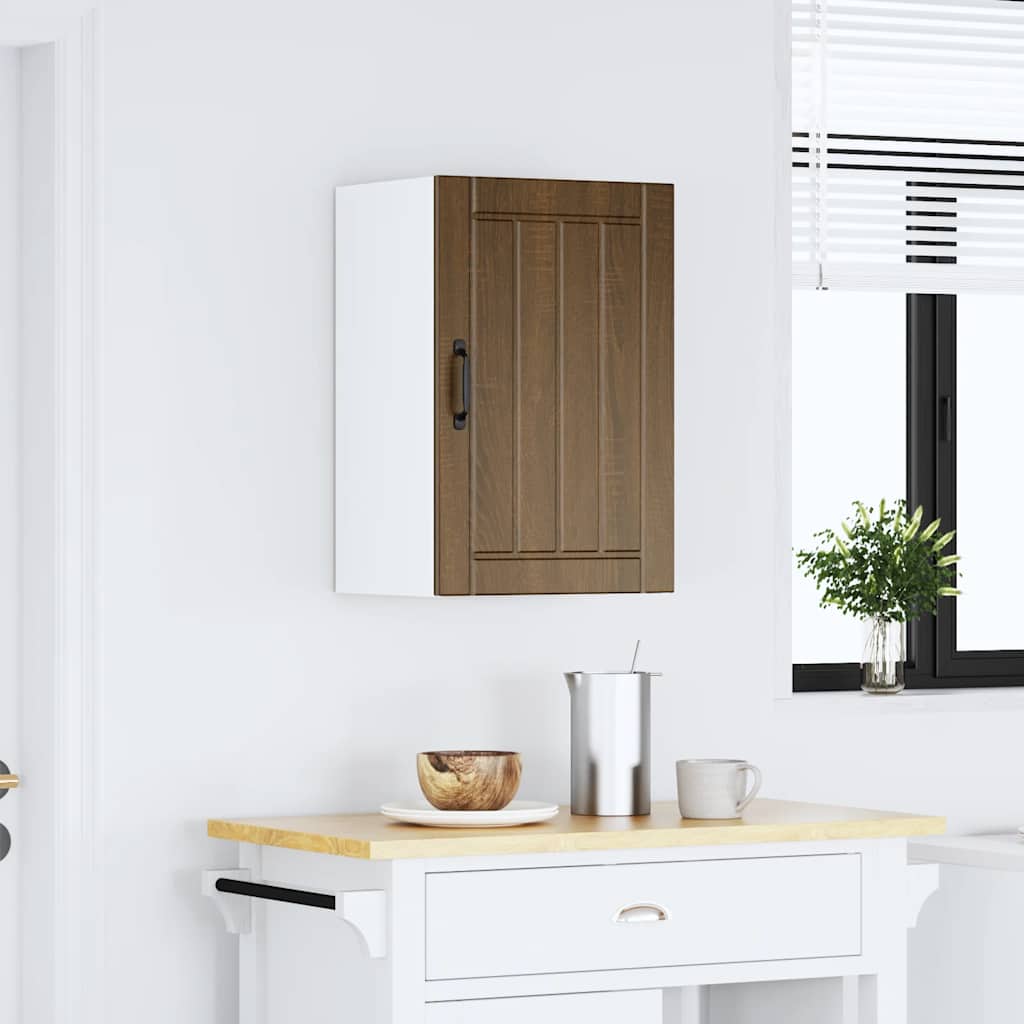 Kitchen Wall Cabinet "Lucca" Brown Oak Engineered Wood