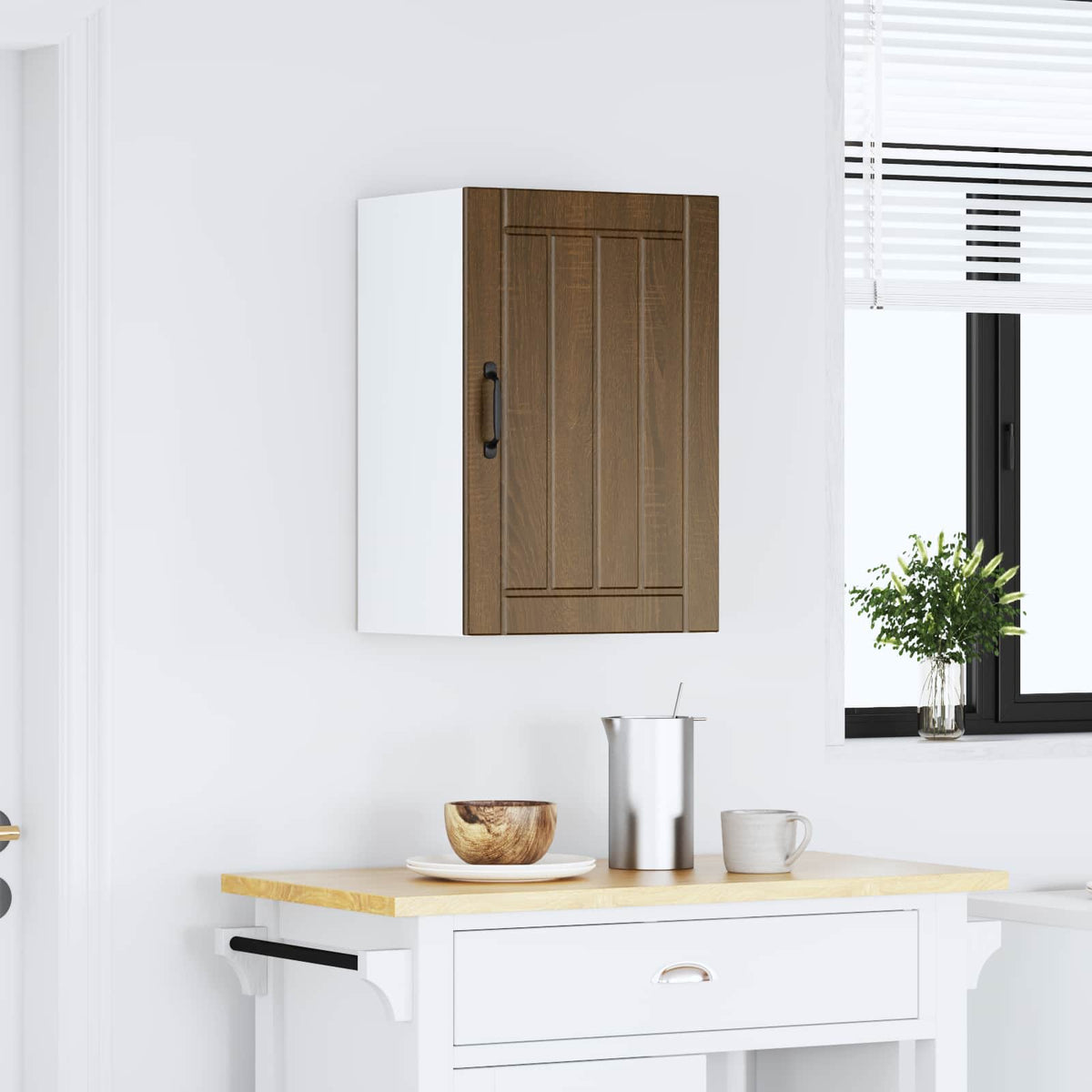 Kitchen Wall Cabinet "Lucca" Brown Oak Engineered Wood