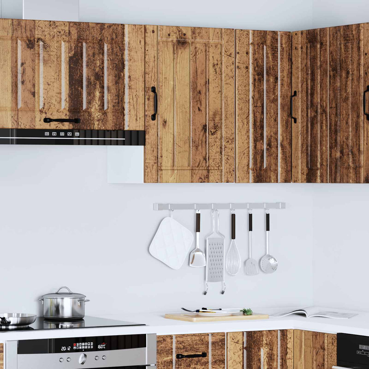 Kitchen Wall Cabinet "Lucca" Old Wood Engineered Wood