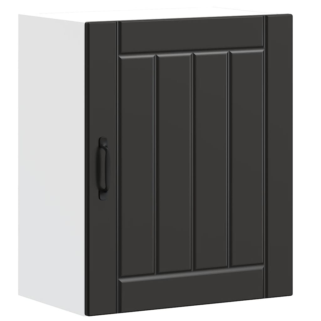 vidaXL Kitchen Wall Cabinet Lucca Black Engineered Wood