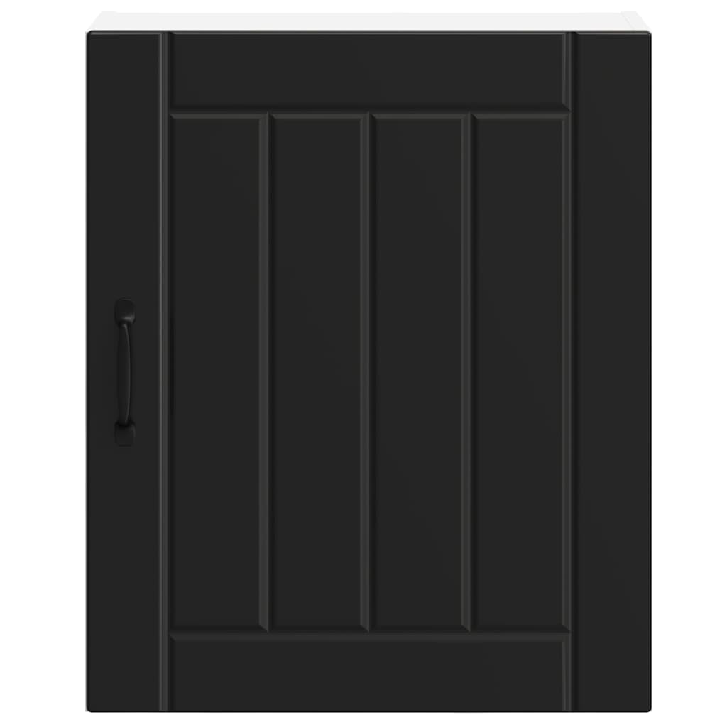 vidaXL Kitchen Wall Cabinet Lucca Black Engineered Wood