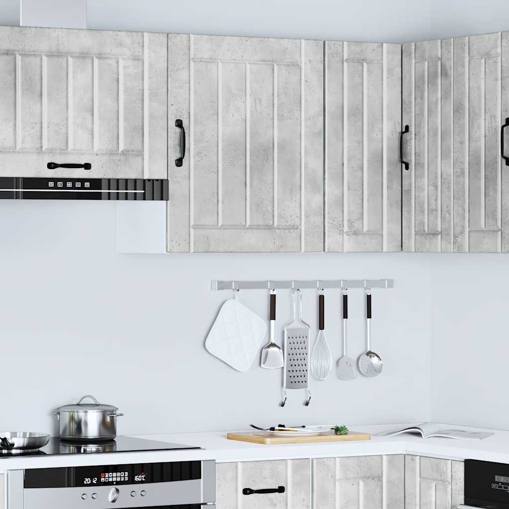Kitchen Wall Cabinet "Lucca" Concrete Grey Engineered Wood