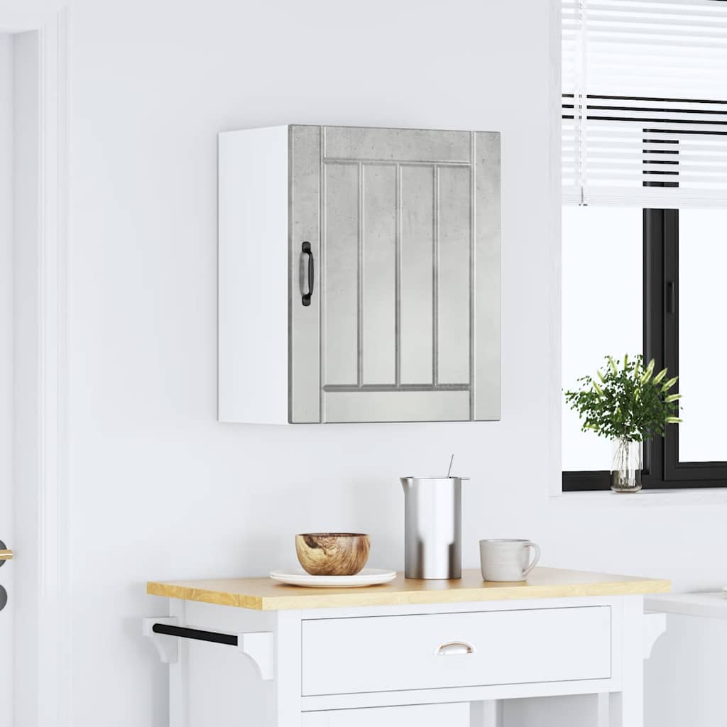 Kitchen Wall Cabinet "Lucca" Concrete Grey Engineered Wood