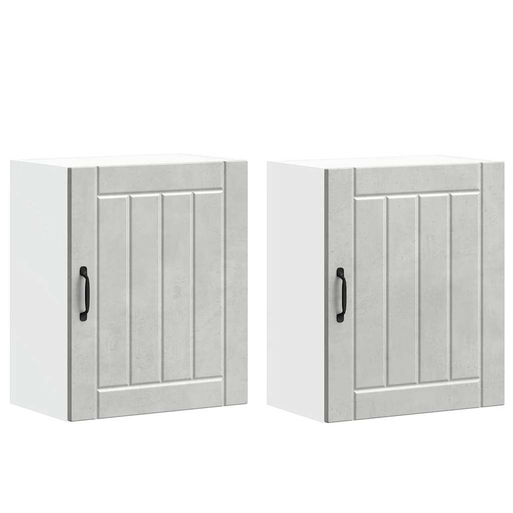 Kitchen Wall Cabinets 2 pcs Lucca Concrete Grey Engineered Wood