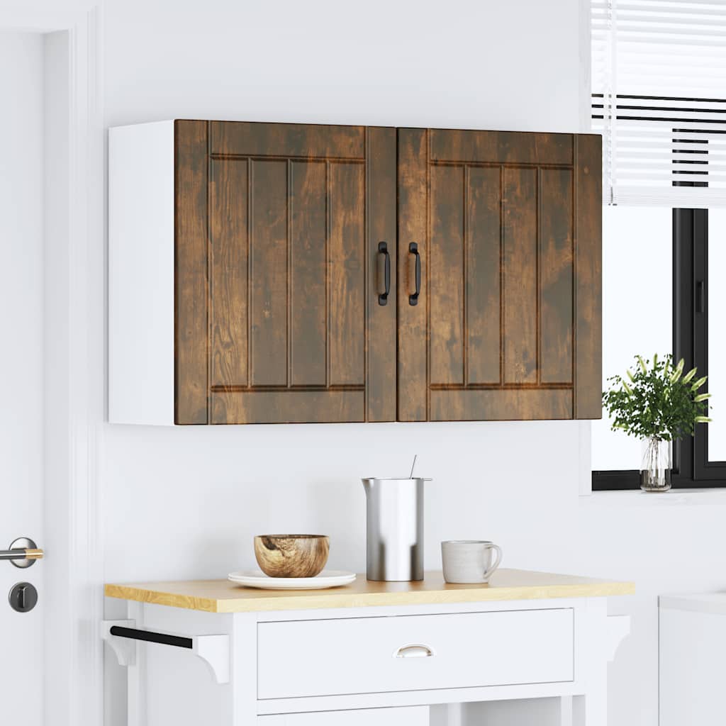 Kitchen Wall Cabinets 2 pcs Lucca Smoked Oak Engineered Wood