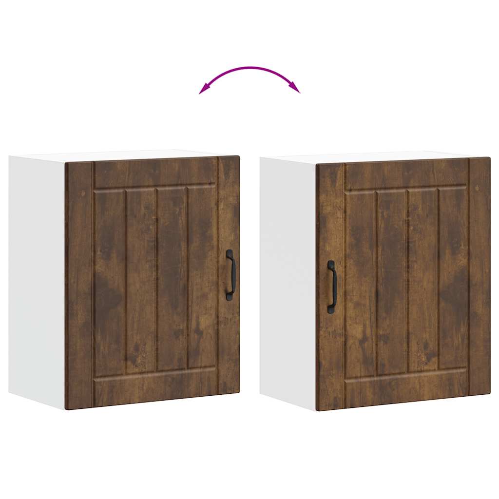 Kitchen Wall Cabinets 2 pcs Lucca Smoked Oak Engineered Wood