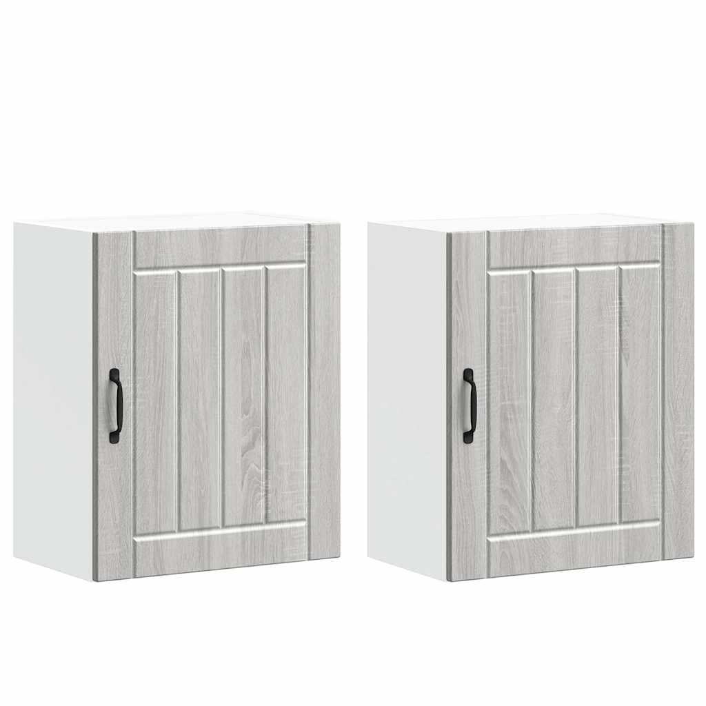 Kitchen Wall Cabinets 2 pcs Lucca Grey Sonoma Engineered Wood