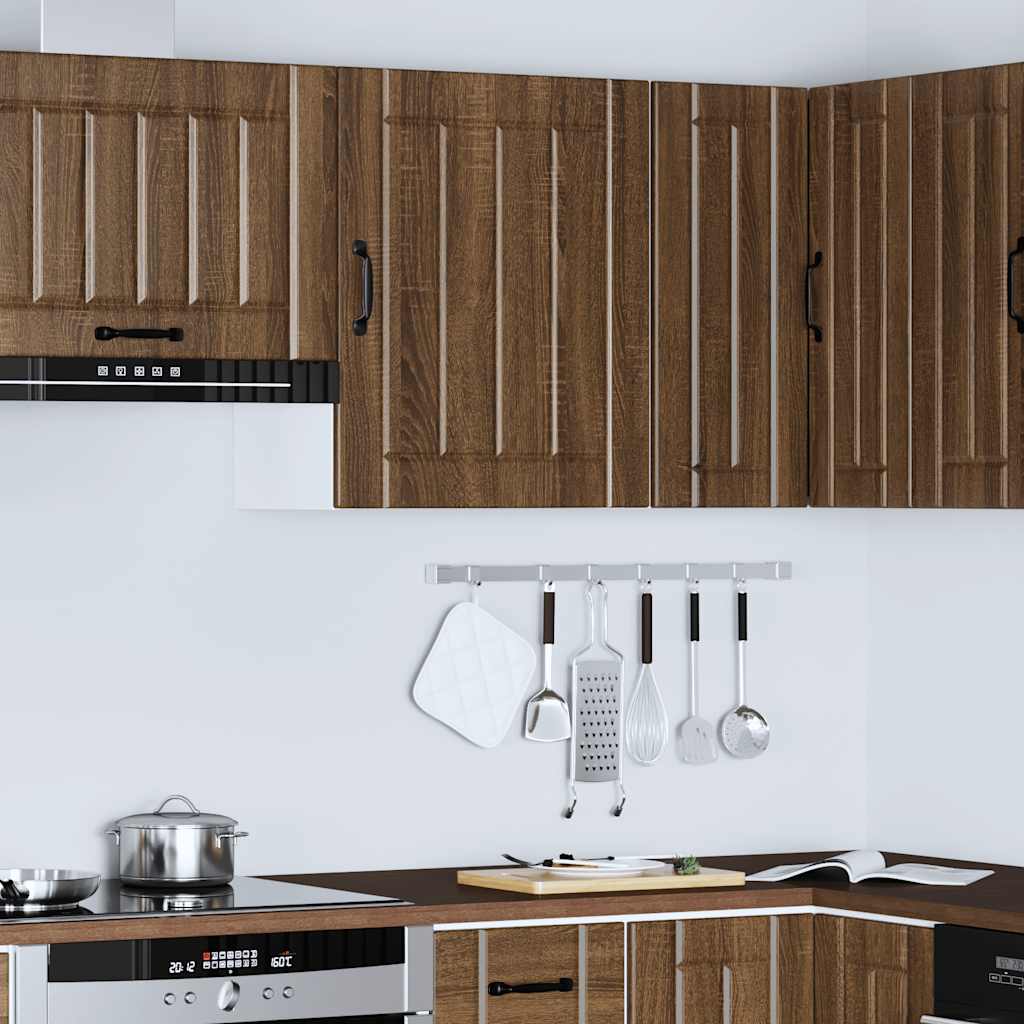 Kitchen Wall Cabinet "Lucca" Brown Oak Engineered Wood