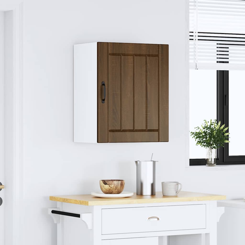 Kitchen Wall Cabinet "Lucca" Brown Oak Engineered Wood