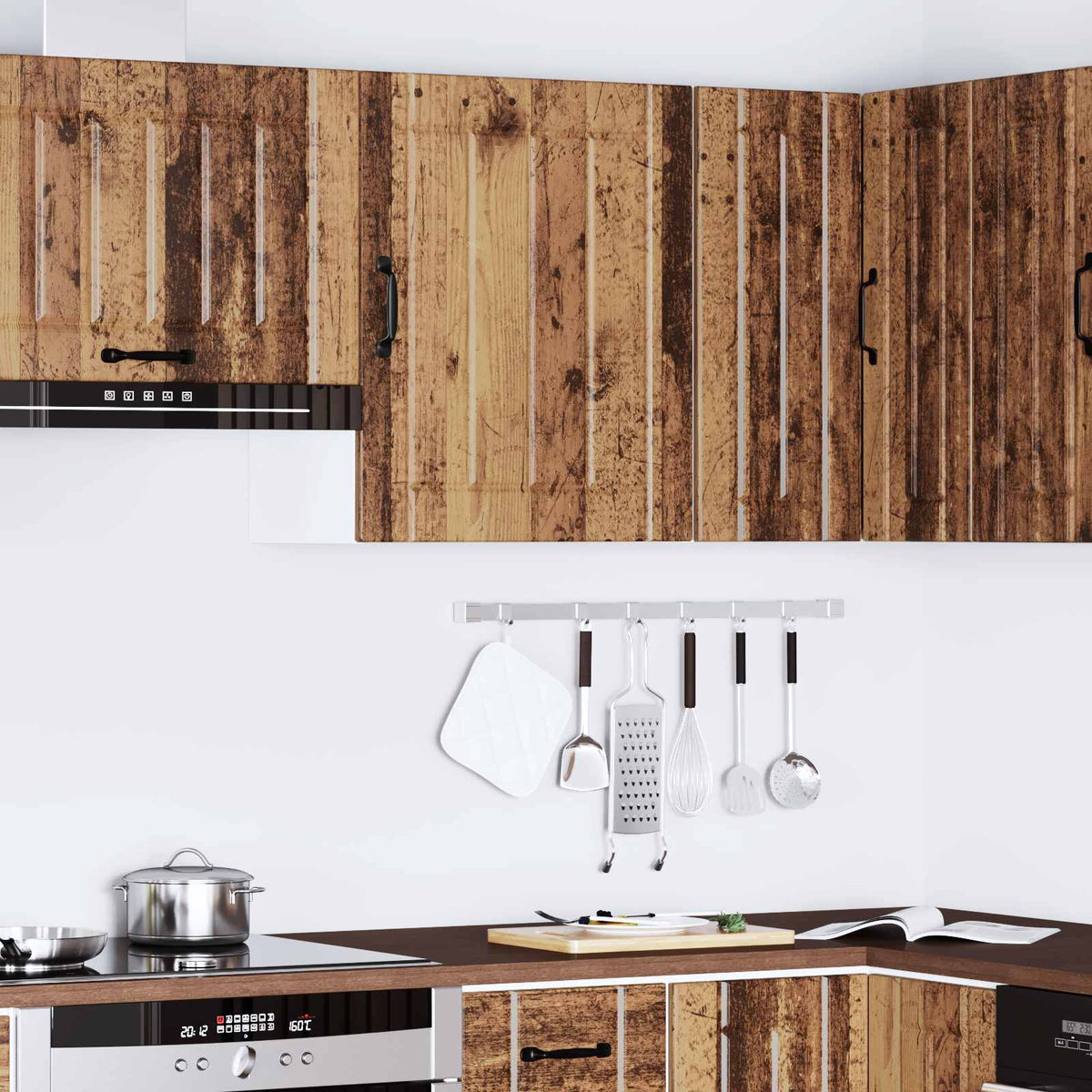 Kitchen Wall Cabinet "Lucca" Old Wood Engineered Wood