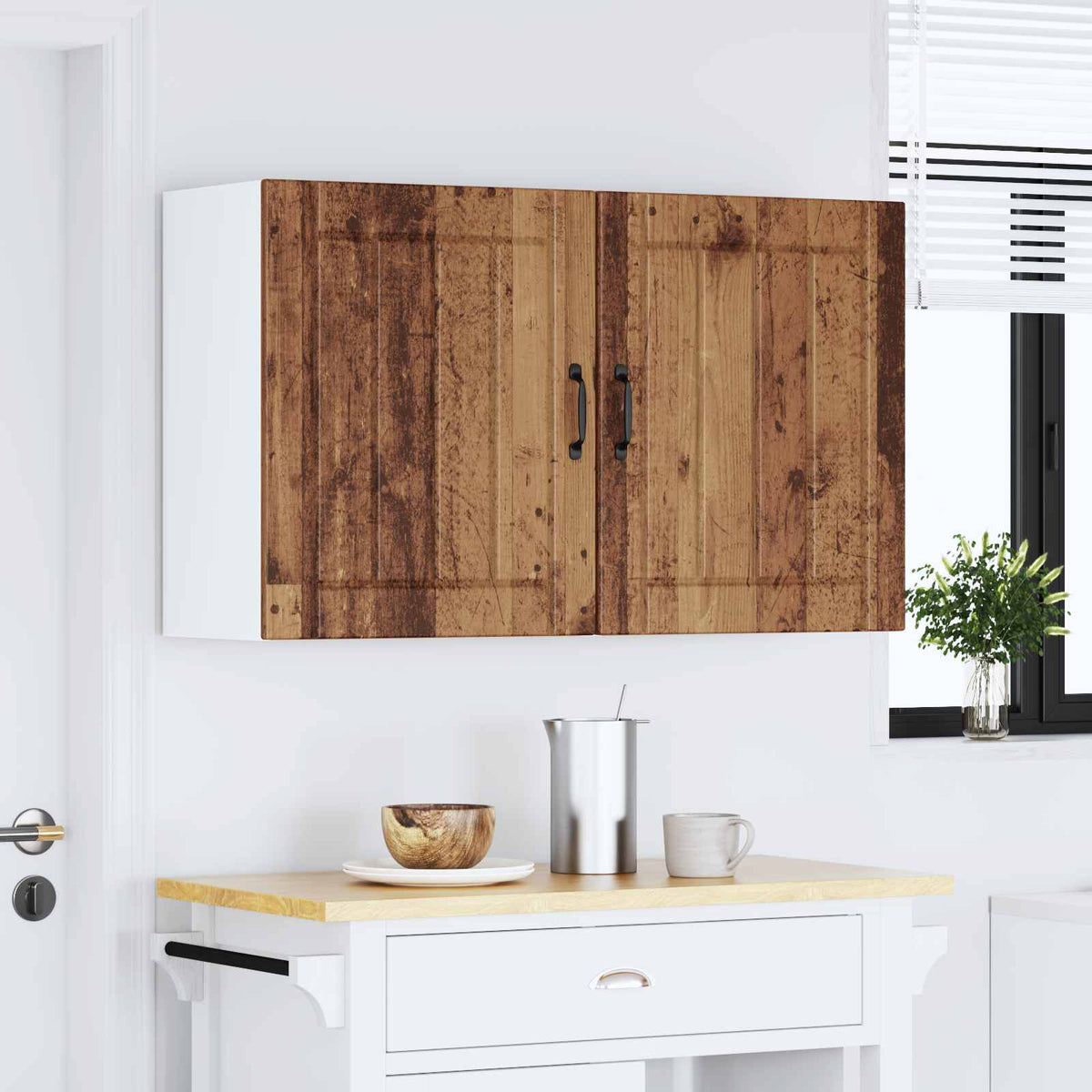 Kitchen Wall Cabinets 2 pcs Lucca Old Wood Engineered Wood