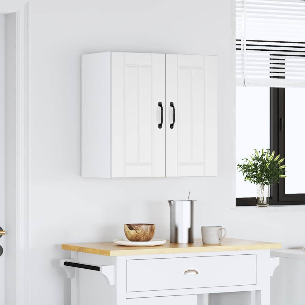 vidaXL Kitchen Wall Cabinet Lucca White Engineered Wood