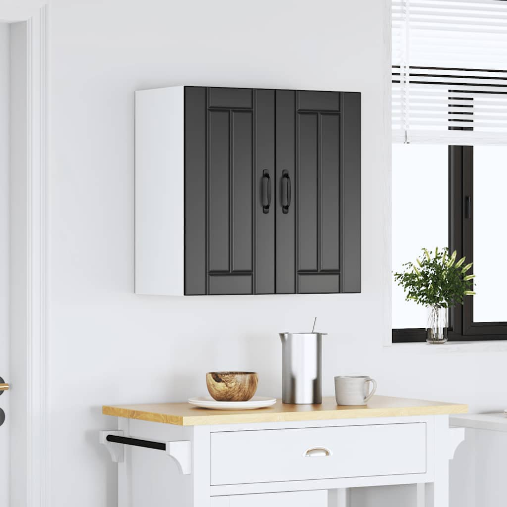 vidaXL Kitchen Wall Cabinet Lucca Black Engineered Wood