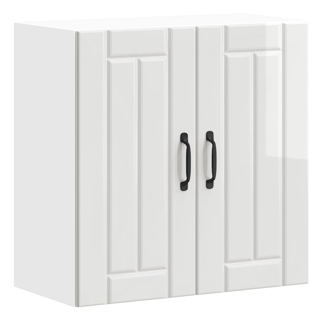 Kitchen Wall Cabinet "Lucca" High Gloss White Engineered Wood
