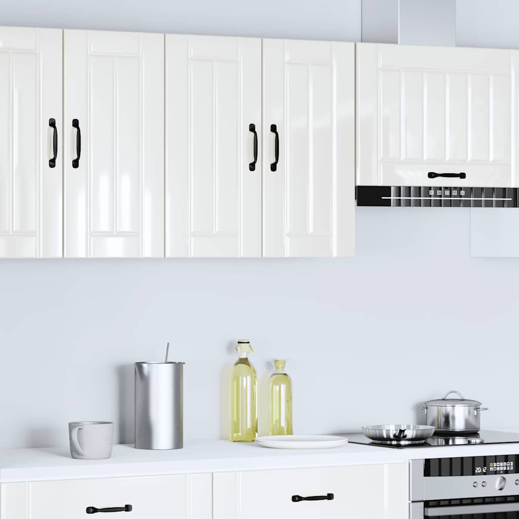 vidaXL Kitchen Wall Cabinet Lucca High Gloss White Engineered Wood