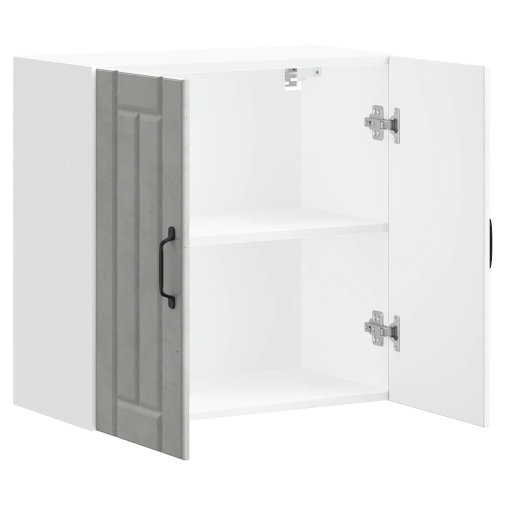 Kitchen Wall Cabinet "Lucca" Concrete Grey Engineered Wood