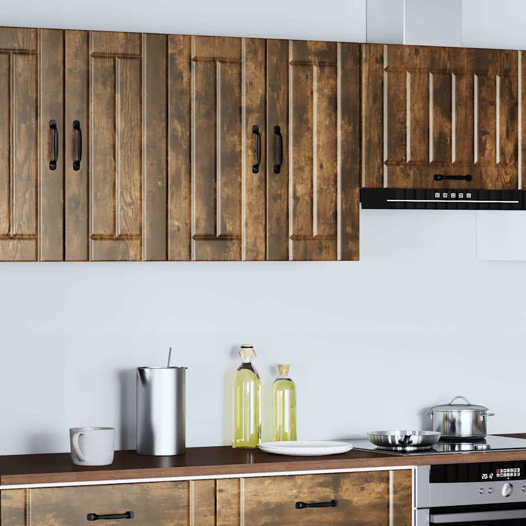 Kitchen Wall Cabinet "Lucca" Smoked Oak Engineered Wood