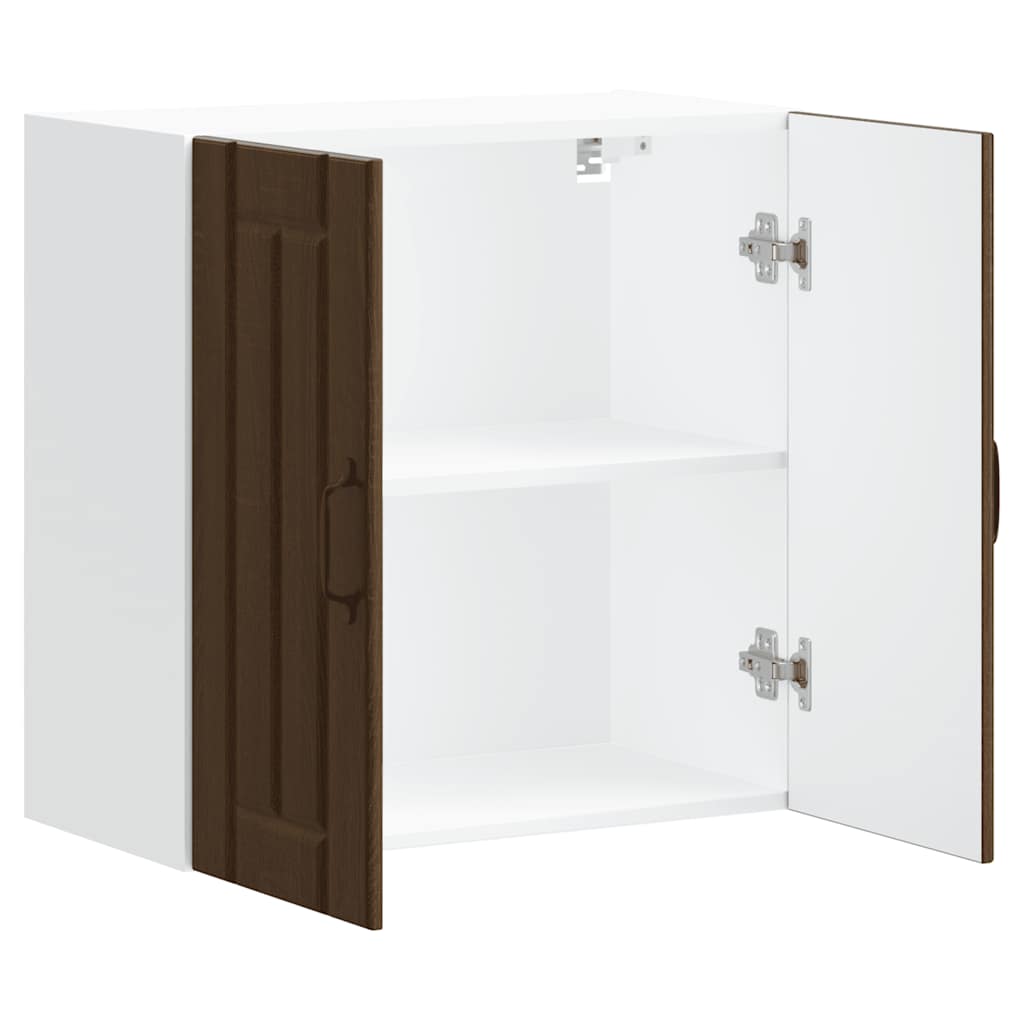 Kitchen Wall Cabinet "Lucca" Brown Oak Engineered Wood