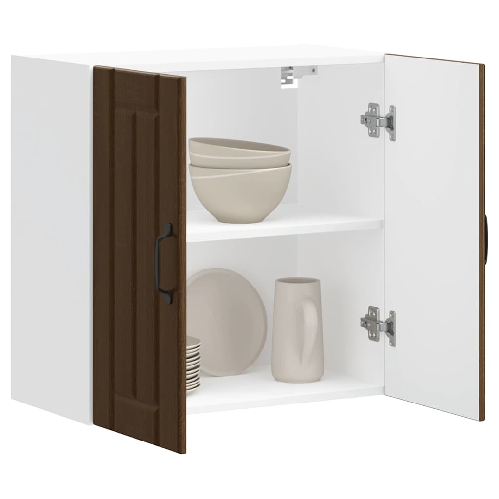 Kitchen Wall Cabinet "Lucca" Brown Oak Engineered Wood