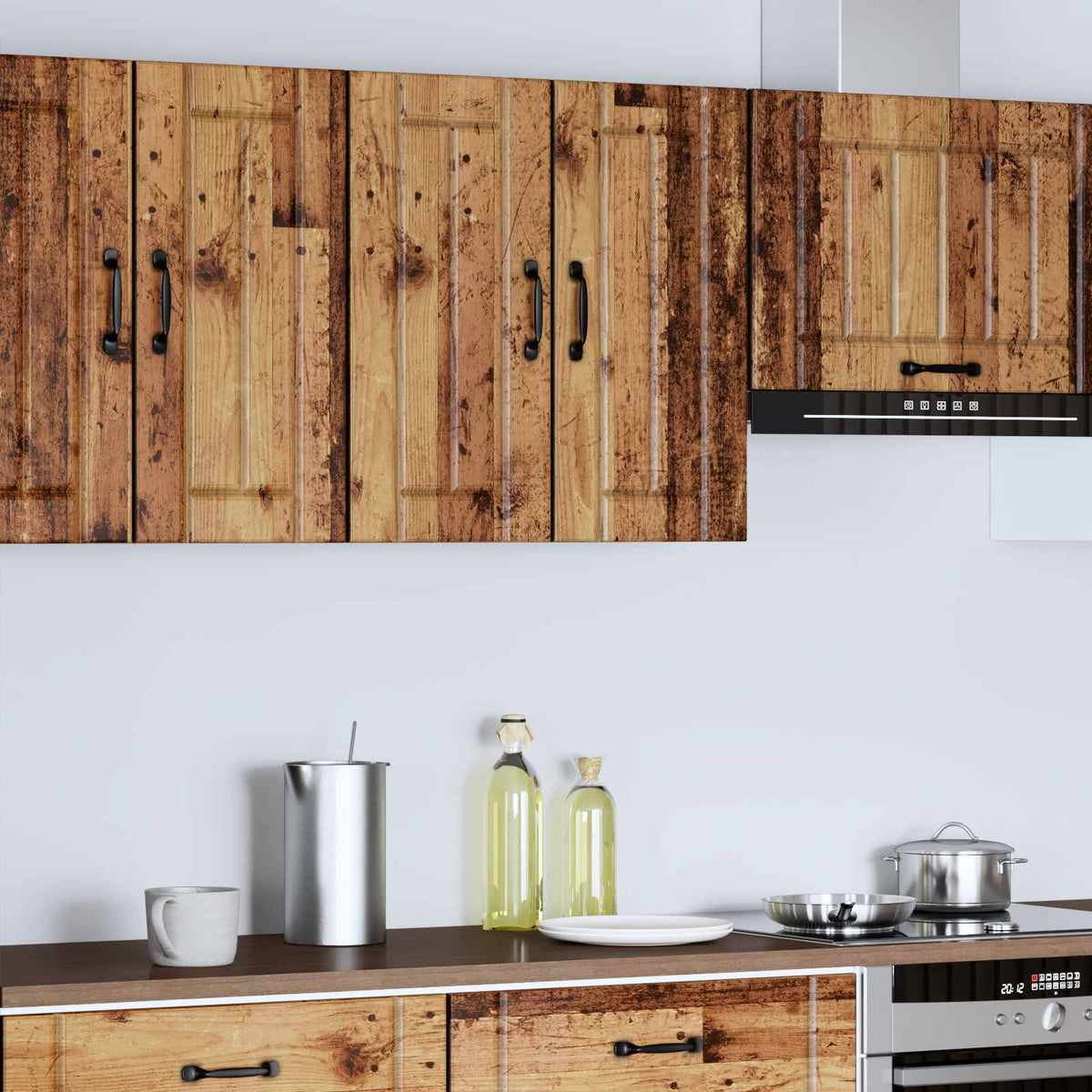 Kitchen Wall Cabinet "Lucca" Old Wood Engineered Wood