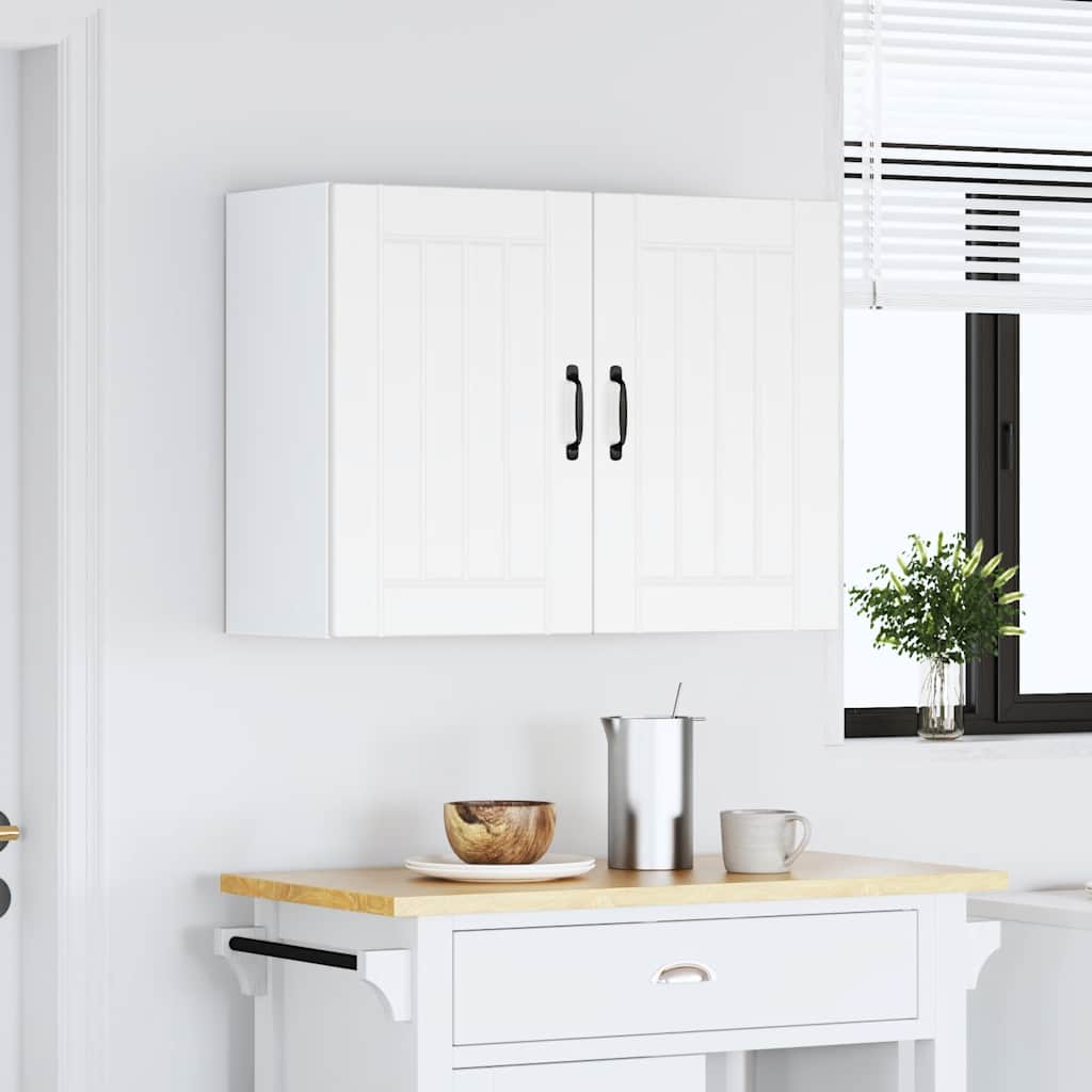 vidaXL Kitchen Wall Cabinet Lucca White Engineered Wood