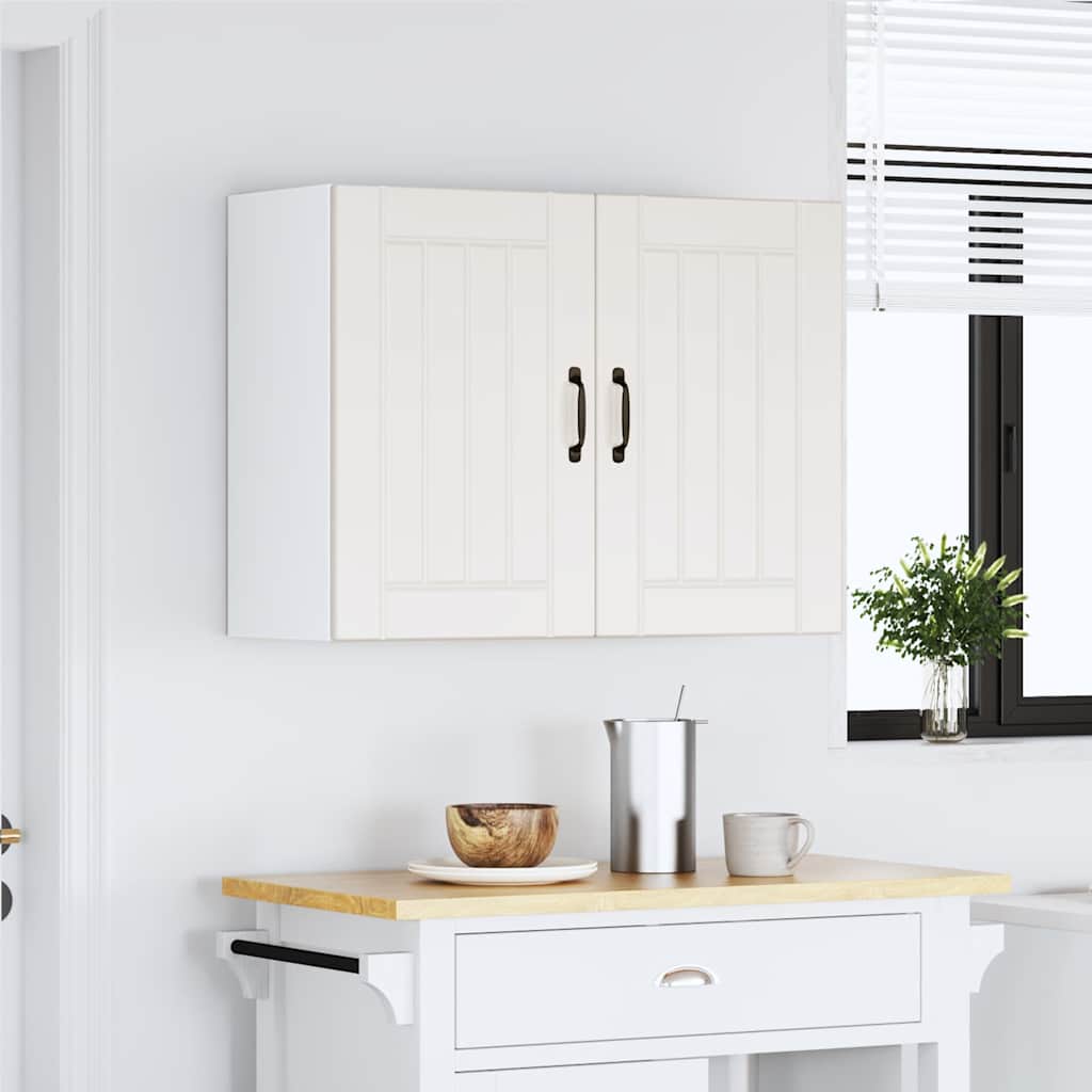 Kitchen Wall Cabinet "Lucca" White Engineered Wood