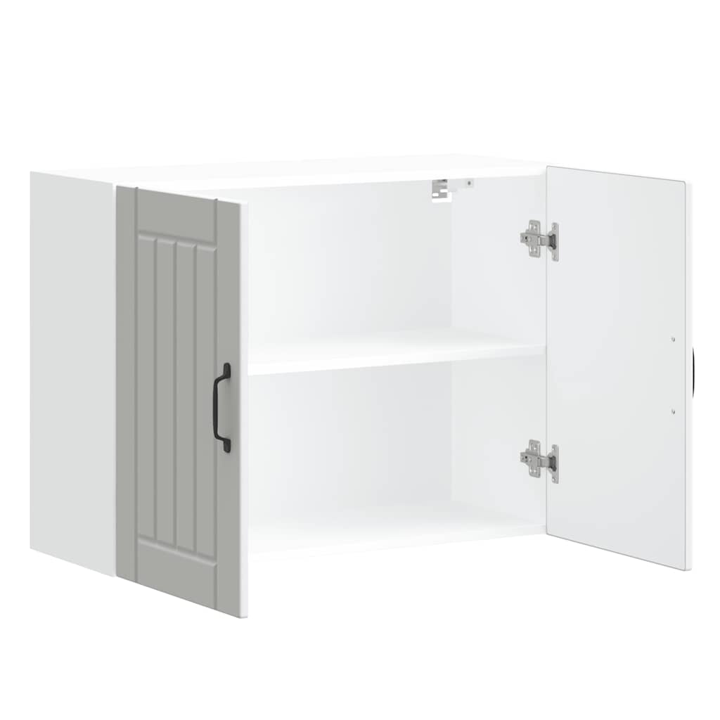 Kitchen Wall Cabinet "Lucca" White Engineered Wood