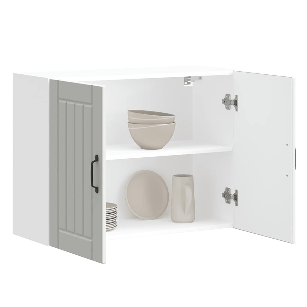 Kitchen Wall Cabinet "Lucca" White Engineered Wood