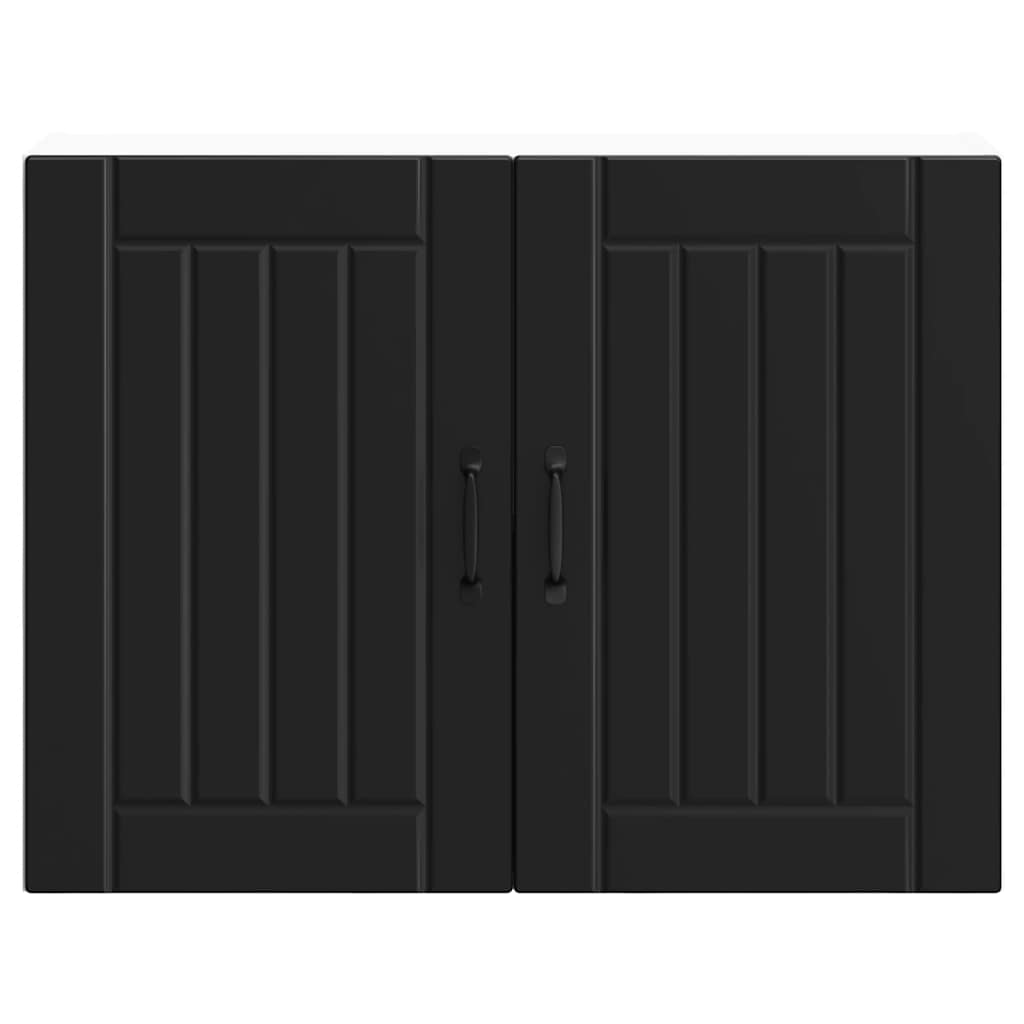 vidaXL Kitchen Wall Cabinet Lucca Black Engineered Wood